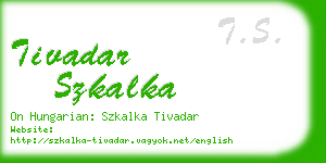 tivadar szkalka business card